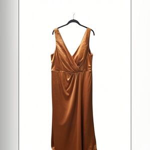 Revelry Copper Satin Bridesmade Dress (Please Read Description)